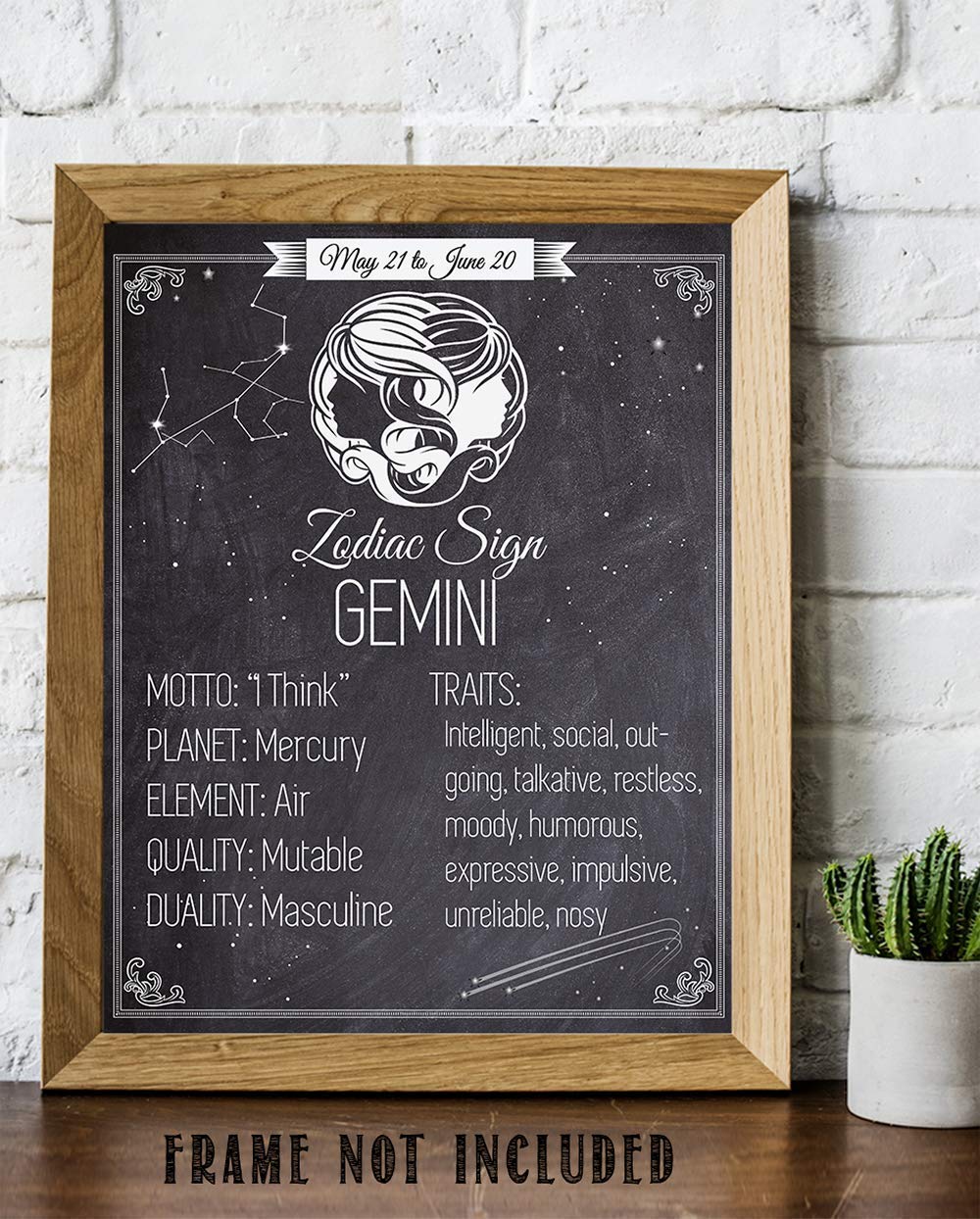 Amazon.com: Zodiac Sign Gemini – The Twins, 11x14 Unframed Art
